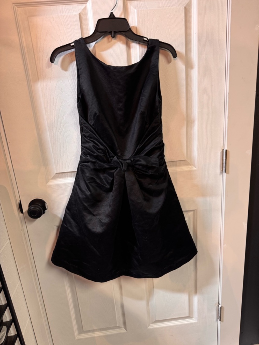 Kate Spade Classic Black Sleeveless Cocktail Dress with Waist Knot